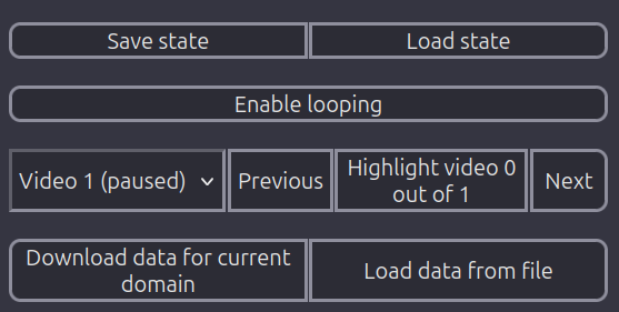 The controls section of the sidepanel.
